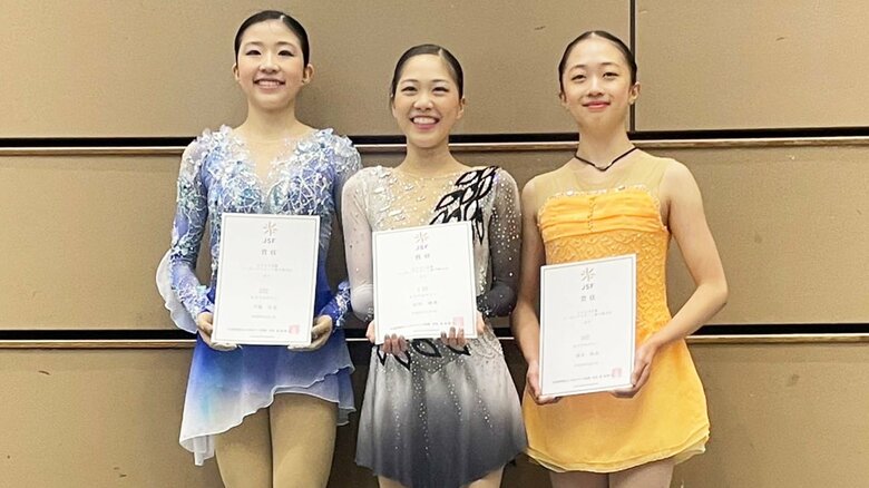 シニア女子表彰台（近畿選手権）