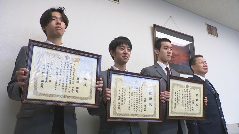 左から五嶋輝さん・若槻蓮大さん・狭間光さん