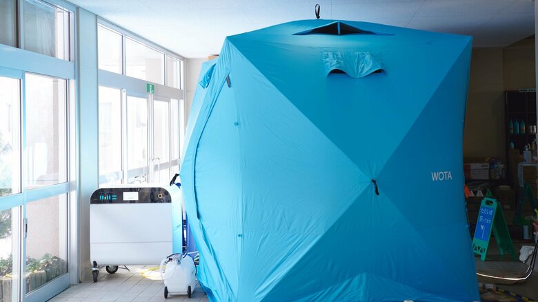 被災地における「WOTA BOX」の設置例