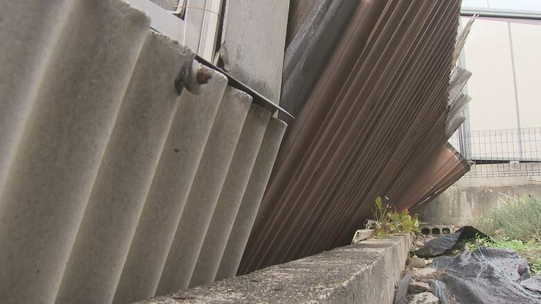 壁の一部は隣の住宅の敷地に