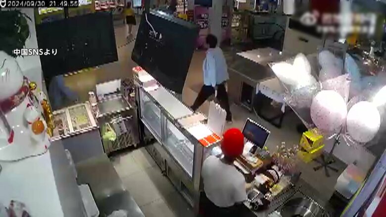 事件発生時の防犯カメラ映像