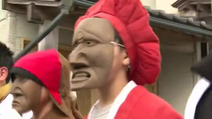 ユネスコ無形文化遺産「面様年頭」 震災後の輪島で25軒を回る子どもたち 震災前の4分の1に