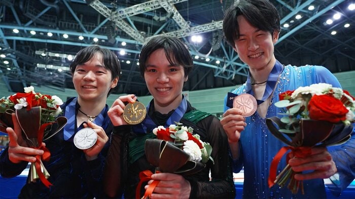 2023年の全日本は宇野昌磨が優勝、鍵山優真は2位、山本草太は3位