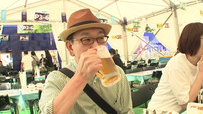 8月のビアガーデンではビールになった金麦の先行販売も