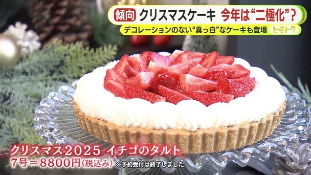 TOWARI Crafted Crustのクリスマスケーキ