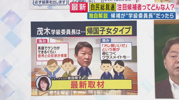 茂木氏は「帰国子女タイプ」(関西テレビ「旬感ライプとれたてっ!」より)