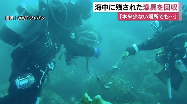 海中の残された”ゴーストギア”を回収　国にも働きかけ活動の輪を広げていきたい考え｜FNNプライムオンライン