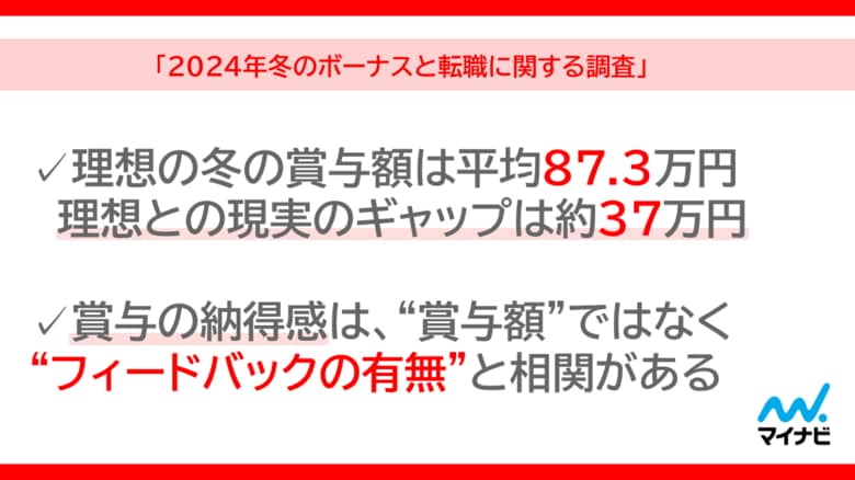 マイナビ、「2024年冬のボーナスと転職に関する調査」を発表