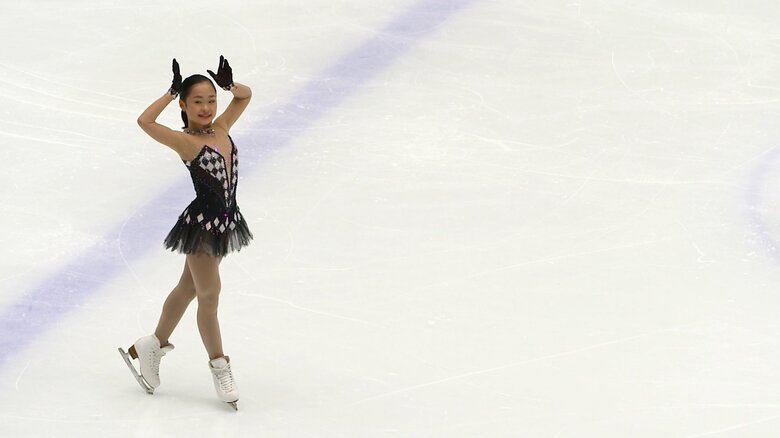 2021年の全日本ノービスで優勝した島田麻央