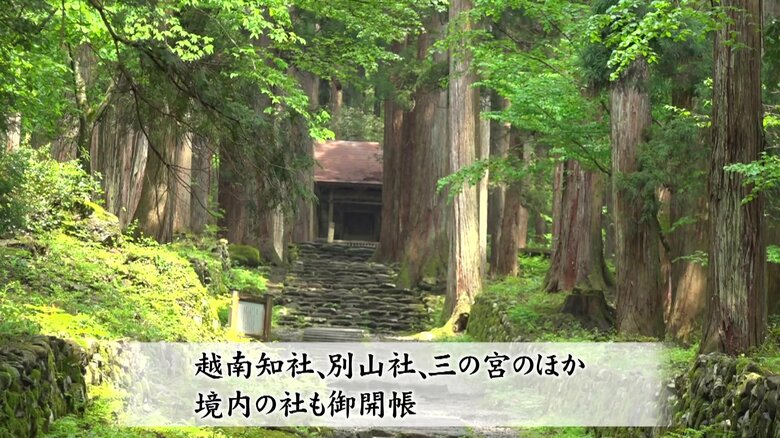 境内の社も御開帳される