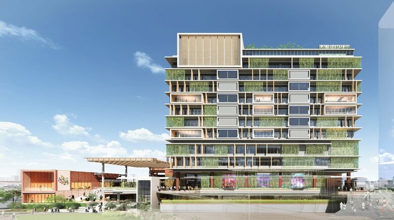 品川区役所新庁舎の外観イメージ