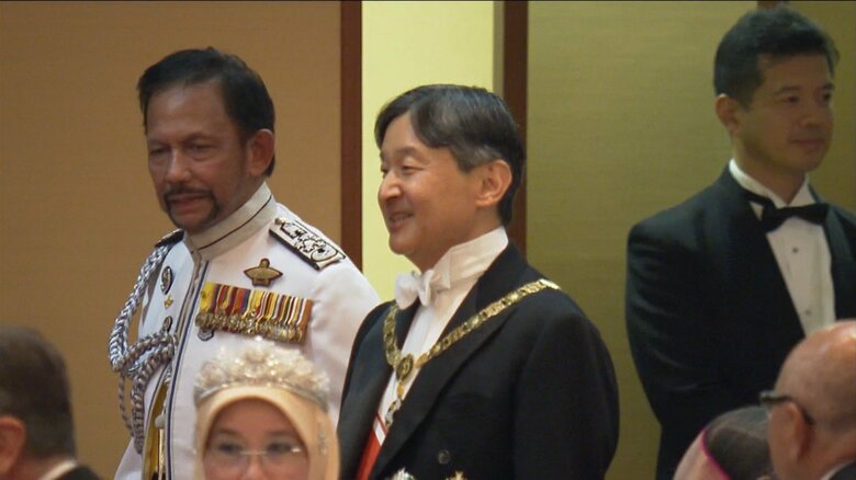 2019年、即位の礼 饗宴の儀での陛下とブルネイ国王