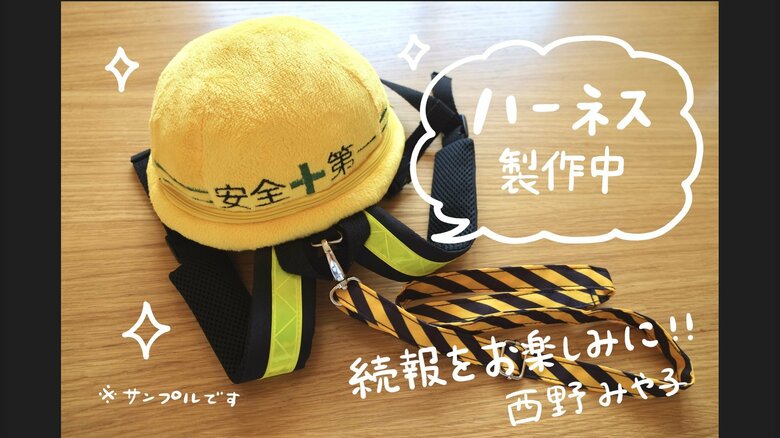 試作品の子ども用ハーネス（提供：西野みや子さん）