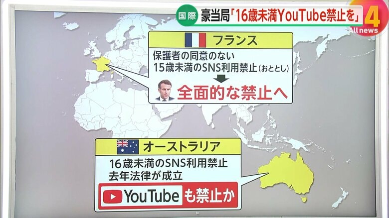 全面的な禁止へと議論が重ねられているフランス
