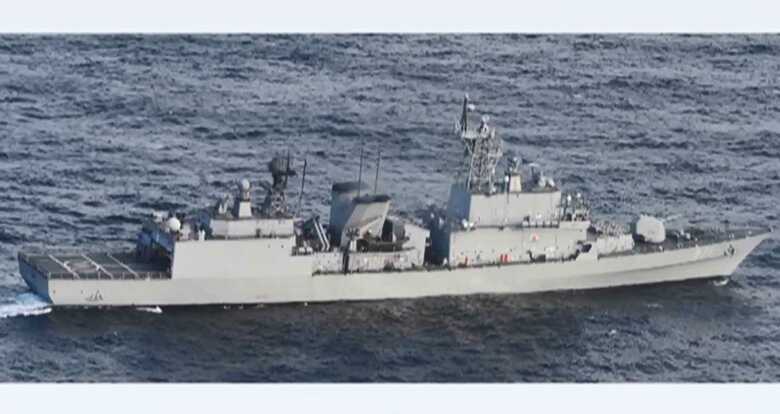 レーダー照射した韓国軍の駆逐艦（提供：防衛省）