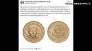 トランプ大統領の肖像入り「1ドル金貨」製造へ　法改正して可能に