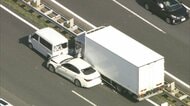 渋滞車列にトラック突っ込む　中央道で7台絡む事故　0歳児含む7人けが　上り線が一時通行止め　山梨・上野原市
