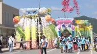 かさ上げの市街地を10台の山車練り歩く　鎮魂と復興への感謝込め　陸前高田市「うごく七夕まつり」　岩手県