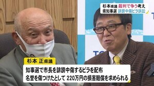知事選を巡る名誉棄損訴訟 森市長の訴え取り下げに杉本県議同意せず