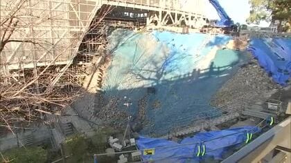 熊本城宇土櫓（うとやぐら）下の石垣解体現場で栗石の一部が崩落　作業員は避難し無事【熊本】