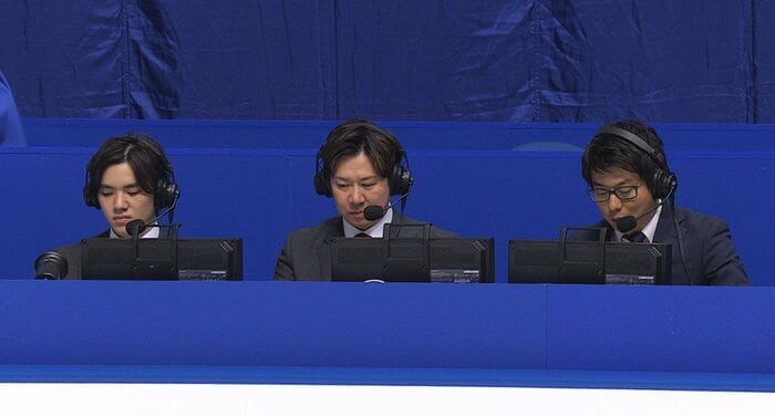 2024年全日本実況席で解説する宇野昌磨さん