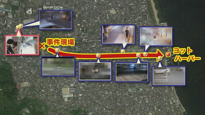 防犯カメラに映る八田與一容疑者の姿