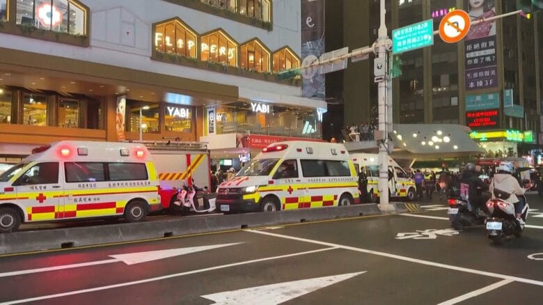 台北中心部で無差別切りつけ3人死亡　容疑者の男も飛び降り死亡｜FNNプライムオンライン