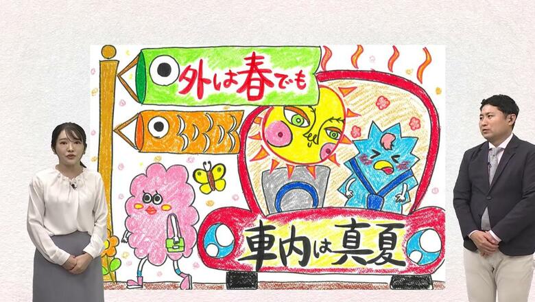 外は春でも車内は真夏！子供は10分で「命の危険」に　外が23.3度でも、車内は50度超　子供の置き去りは絶対にしないで｜FNNプライムオンライン