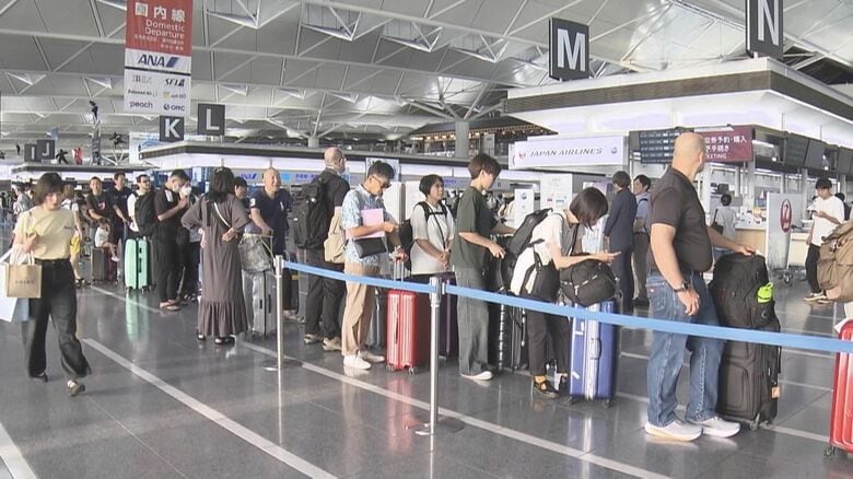 方面別の最多は「台湾・香港」…お盆期間に中部空港を発着する国際線予約者数は約15万人 去年を約1割上回る｜FNNプライムオンライン