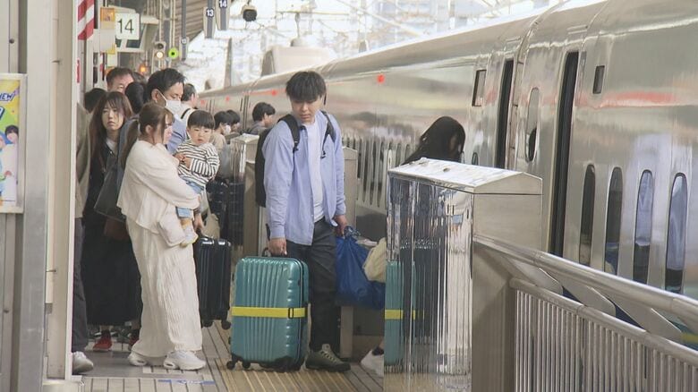 「150万円位使った」という欧州帰りの家族も…GW最終日 空港や駅は旅行や帰省など楽しんだ人で朝から混雑｜FNNプライムオンライン