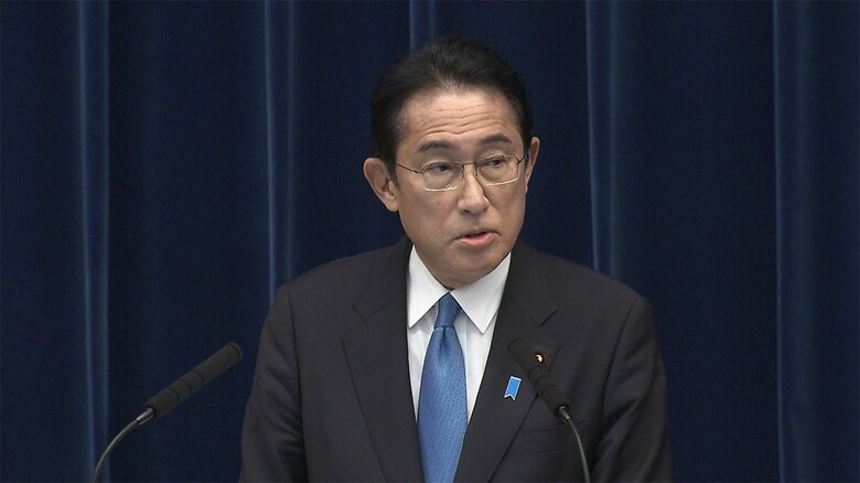記者会見を行った岸田首相（10月28日）