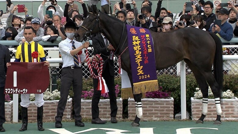 阪神牝馬Ｓを制したマスクトディーヴァとモレイラ騎手