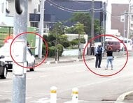 『刃物を下ろせ！』警察官が拳銃を構えて警告＿路上で刃物を持った不審人物を取り押さえる＿住宅街が緊迫＿ケガ人なし＜北海道恵庭市＞