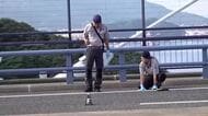 女神大橋でバイクによる死亡事故　男性が運転中にガードパイプに衝突