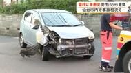 車前方部分が大破　泉区で軽自動車が電柱に衝突　運転していた６０代男性が搬送され意識不明の重体〈仙台〉