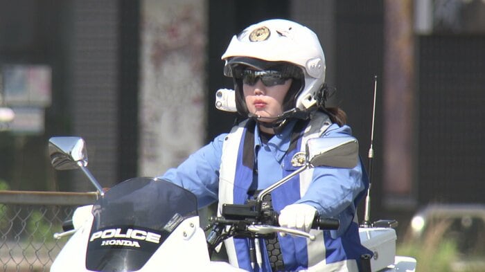 長崎県警の女性白バイ隊員 大谷巡査長