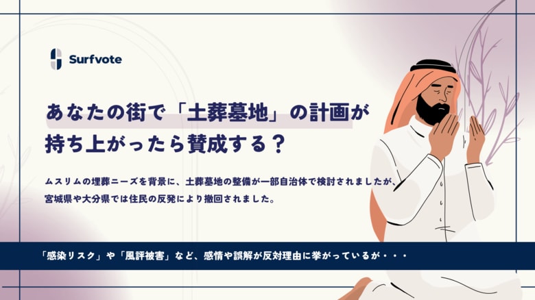 【投票開始】あなたの街で「土葬墓地」ができるとしたら、どう思いますか？