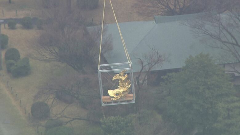 観光業の起爆剤となるか…名古屋城「金シャチ」一般展示のため16年ぶりに地上へ降臨 2体で計4億円相当｜FNNプライムオンライン