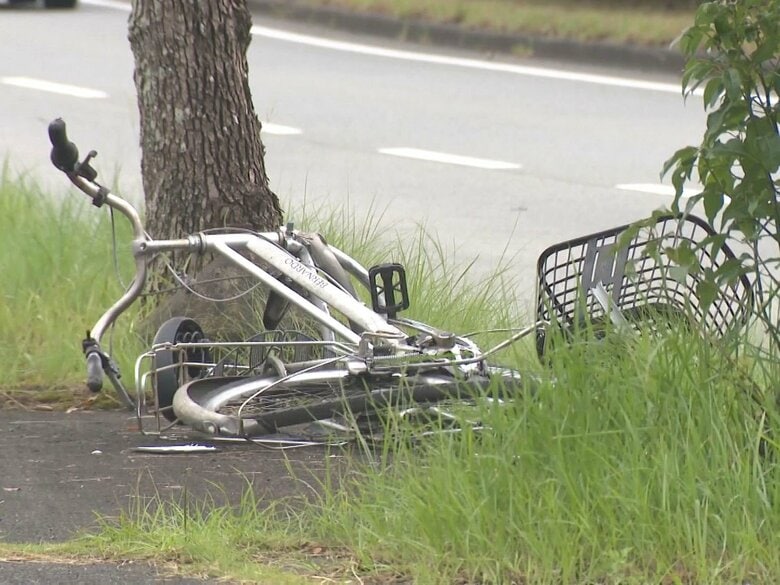 現場に車の部品…自転車に乗っていた69歳男性が道路に倒れ死亡 全身を強く打っていてひき逃げ事件として捜査｜FNNプライムオンライン