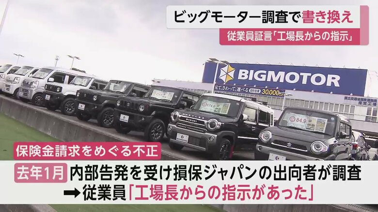 「工場長からの指示あった」が「指示なかった」に…ビッグモーター調査で証言を書き換え　新社長からは“LINE削除”の通知も｜FNNプライムオンライン
