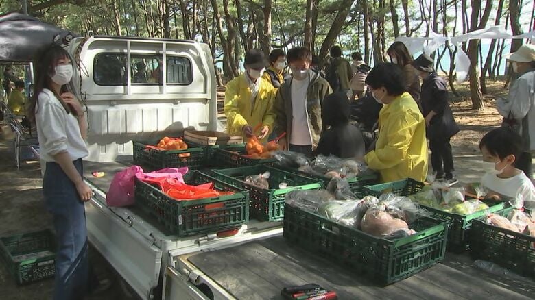 奈多海岸で開かれたハロウィーンイベント