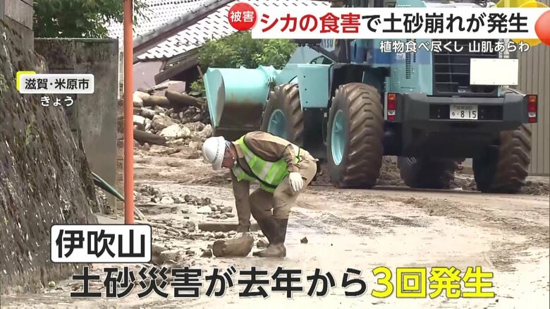 2023年から土砂災害が続く伊吹山