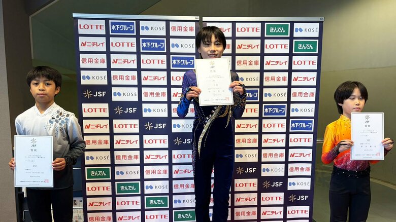 ノービスA男子表彰台（中四国九州選手権）