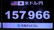 【速報】円相場が一時157円台後半まで急騰　円買いドル売り介入観測も　2カ月ぶり円高水準