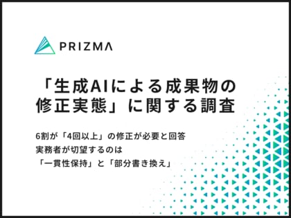 【生成AI活用はまさかの修正地獄？】6割が4回以上の修正が必要と回答！実務者が切望する「一貫性保持」と「部分書き換え」
