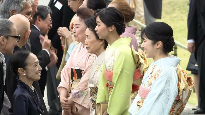 春の園遊会は和服姿で出席された　2025年4月
