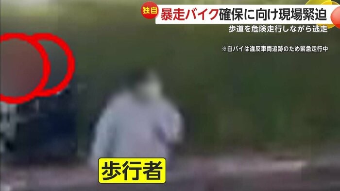 衝突寸前だった歩行者(提供:野洲ダク)
