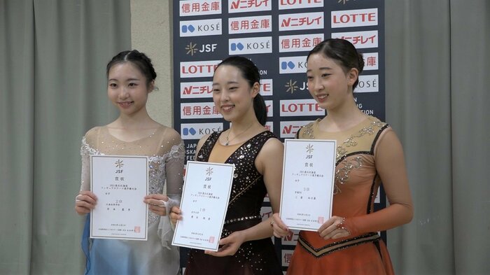 シニア女子の表彰式