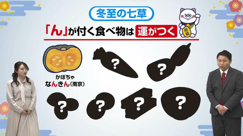 冬至の豆知識！なぜ「ゆず湯」に「かぼちゃ」？「ゆず」と「ん」のつく食べ物で運気を呼び込む秘密とは　気象予報士から最強メニュー？の提案も｜FNNプライムオンライン