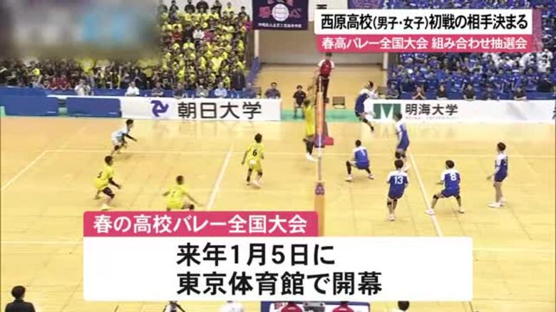 春高バレー西原男女の初戦の相手決まる 男子5日に新田（愛媛）女子6日に安来（島根）｜FNNプライムオンライン